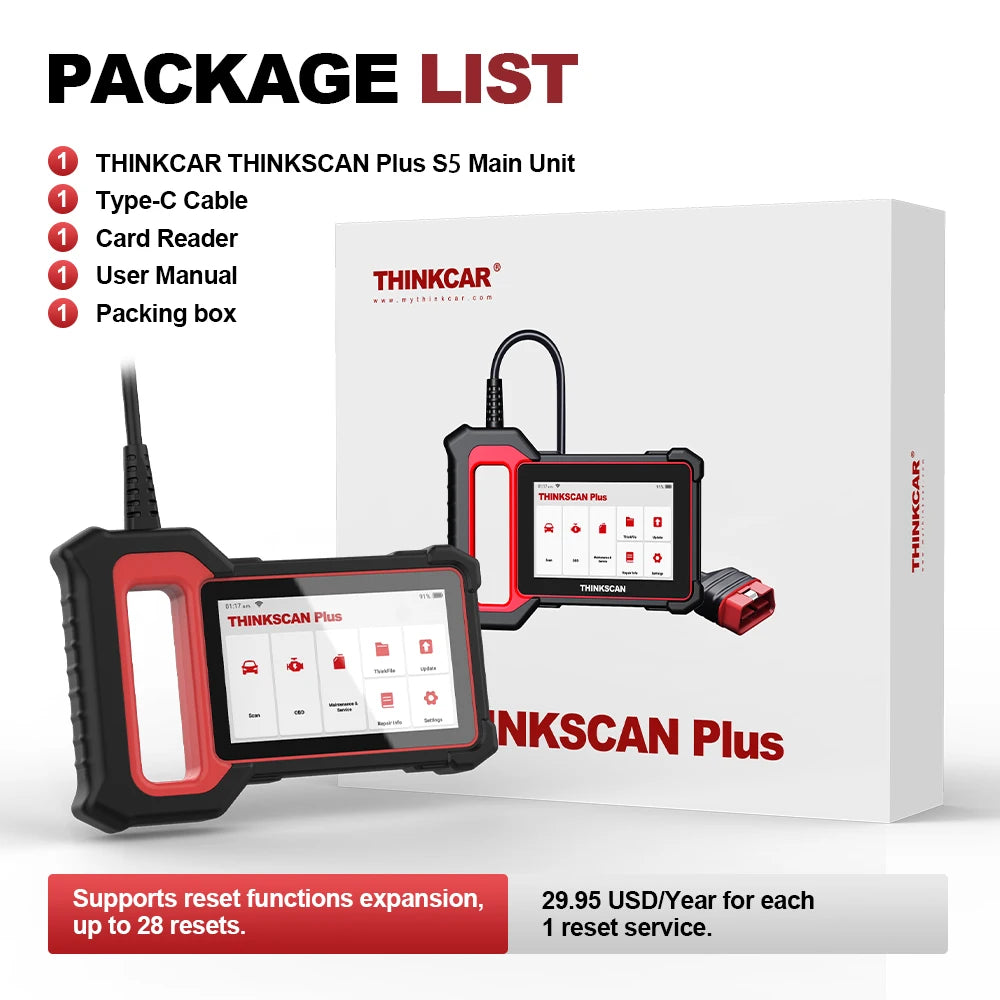 THINKCAR Thinkscan Plus S5 /S4/S6 /S7OBD2 Diagnostic Tool Car System Diagnosis Auto Code Reader Scanner Free Update