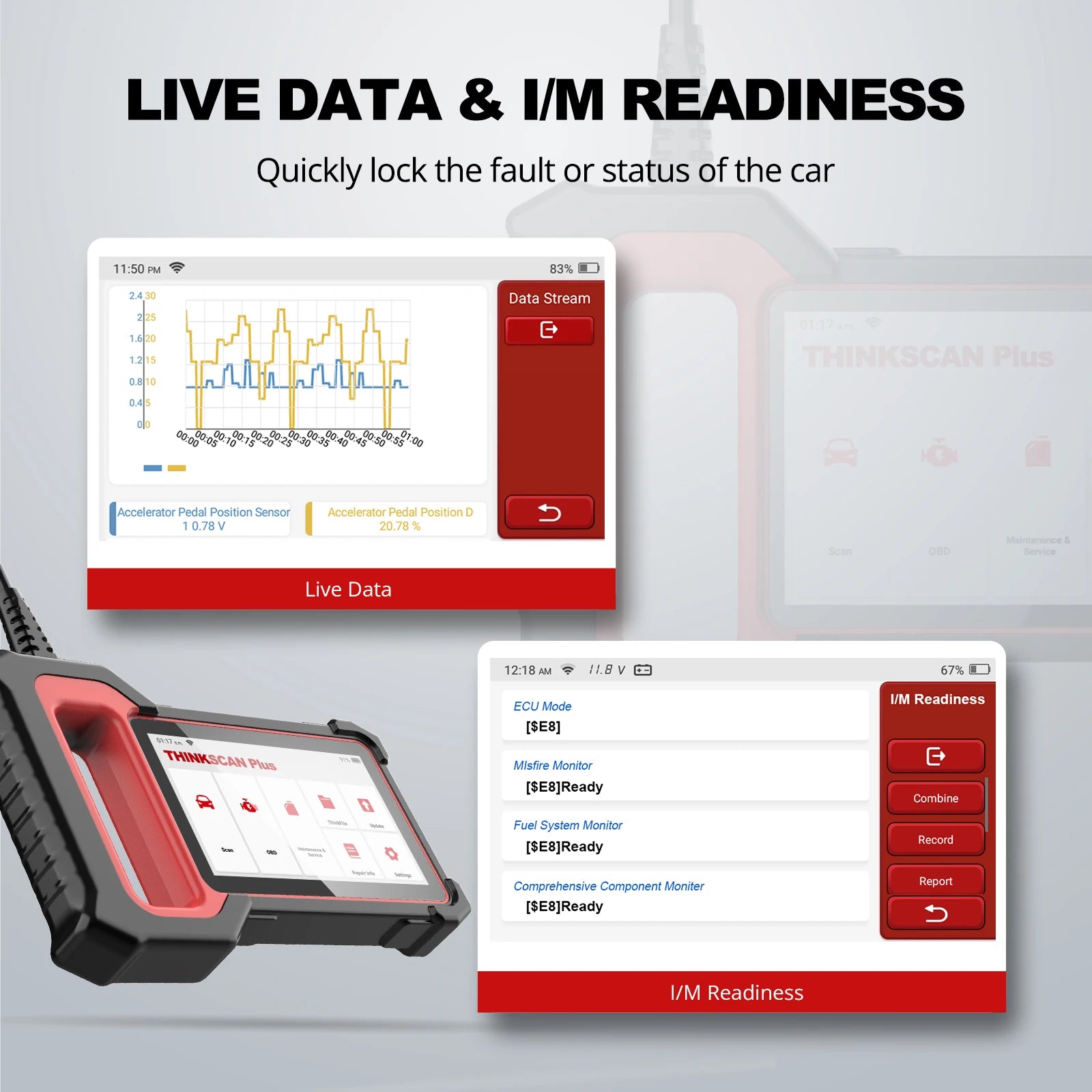 THINKCAR Thinkscan Plus S5 /S4/S6 /S7OBD2 Diagnostic Tool Car System Diagnosis Auto Code Reader Scanner Free Update
