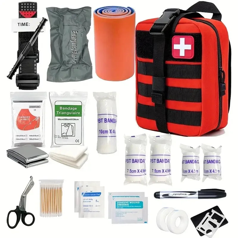 70PCS portable emergency kit hand emergency kit Medical rescue kit Car emergency outside travel first aid
