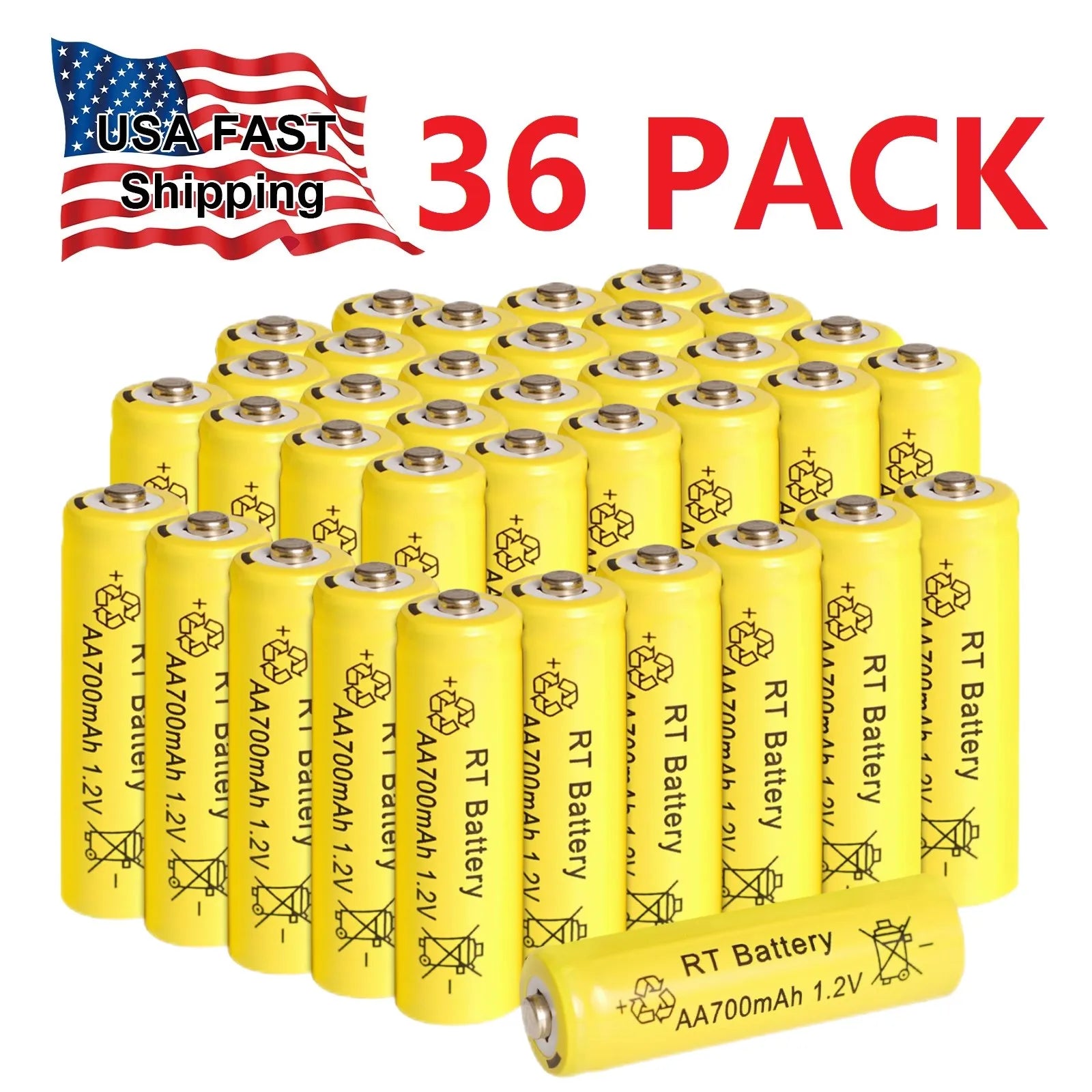10-60PCS 8000mAh 1.2V AA Ni-MH Rechargeable Battery, Suitable for Remote Control, Toy Flashlight, Wireless Keyboard, Mouse