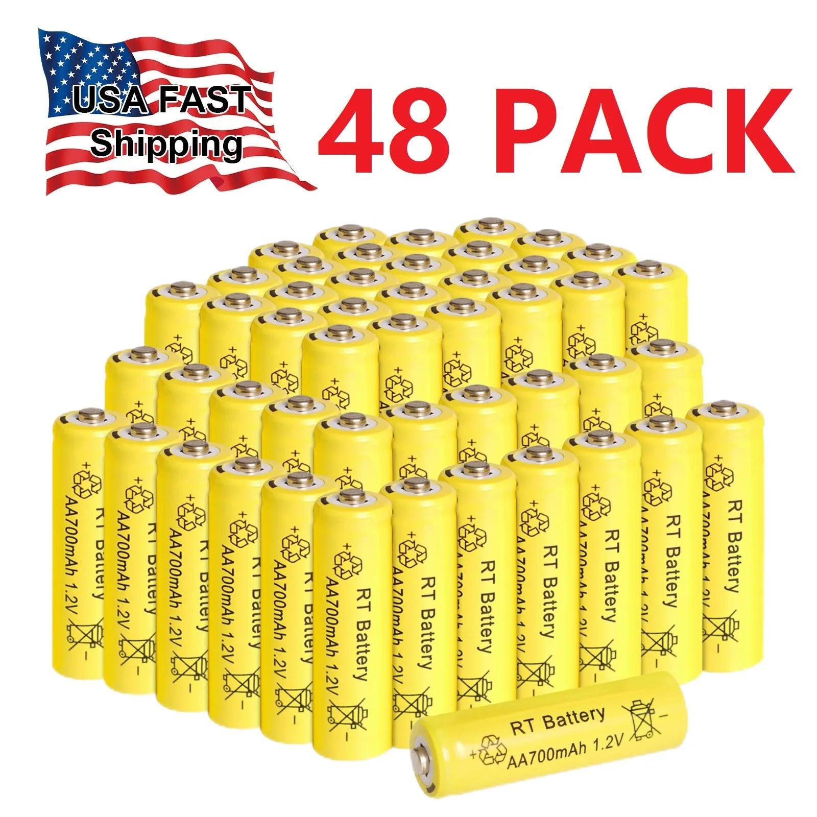 10-60PCS 8000mAh 1.2V AA Ni-MH Rechargeable Battery, Suitable for Remote Control, Toy Flashlight, Wireless Keyboard, Mouse