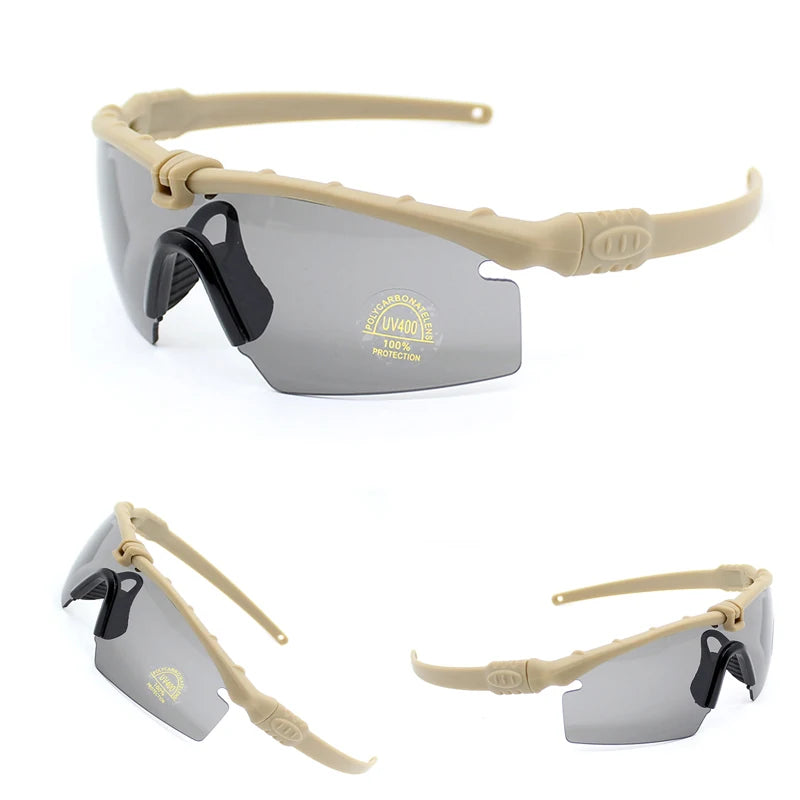 Outdoor Military Tactical Glasses UV400 Protective Glasses Air Gun Shooting Safety Goggles Hunting Polarized Sports Sunglasses