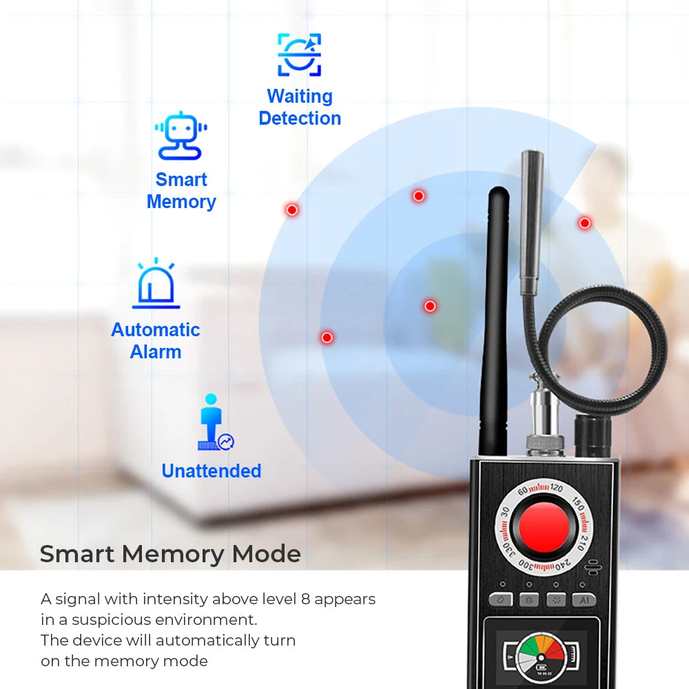 K88 Hidden Devices Detector LED display Anti Candid Camera Detector hunter GPS Bug mini camera RF  Signal Scanner Camera Finder