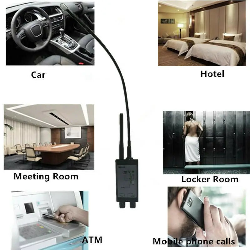 RF Bug Detector M8000 & Camera Finder X GPS Tracker Finder Camera Scanner Detectors Anti Spy Lens CDMA GSM Device Finder