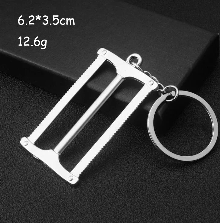 Keychains For Men Car Bag KeyRing Outdoor Combination Tool Portable Mini Utility Pocket Clasp Ruler Hammer Wrench Pliers Shovel