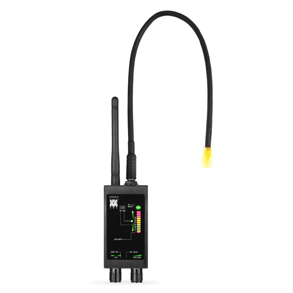RF Bug Detector M8000 & Camera Finder X GPS Tracker Finder Camera Scanner Detectors Anti Spy Lens CDMA GSM Device Finder Monitor
