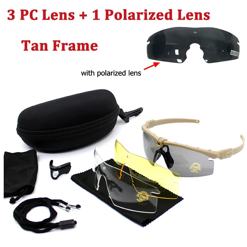 Outdoor Military tactics Glasses 3.0 Ballistic Polarization Goggles Military Hunting Air Gun Shooting Protective Glasses