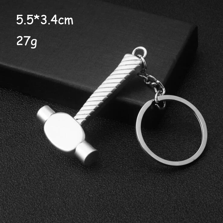 Keychains For Men Car Bag KeyRing Outdoor Combination Tool Portable Mini Utility Pocket Clasp Ruler Hammer Wrench Pliers Shovel