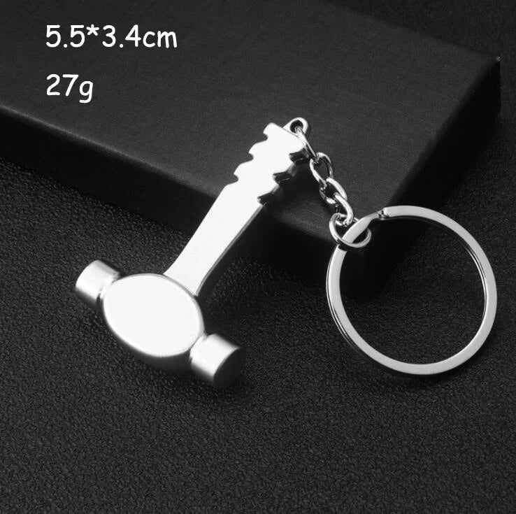 Keychains For Men Car Bag KeyRing Outdoor Combination Tool Portable Mini Utility Pocket Clasp Ruler Hammer Wrench Pliers Shovel