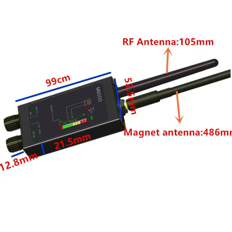 RF Bug Detector M8000 & Camera Finder X GPS Tracker Finder Camera Scanner Detectors Anti Spy Lens CDMA GSM Device Finder