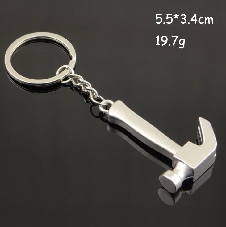 Keychains For Men Car Bag KeyRing Outdoor Combination Tool Portable Mini Utility Pocket Clasp Ruler Hammer Wrench Pliers Shovel