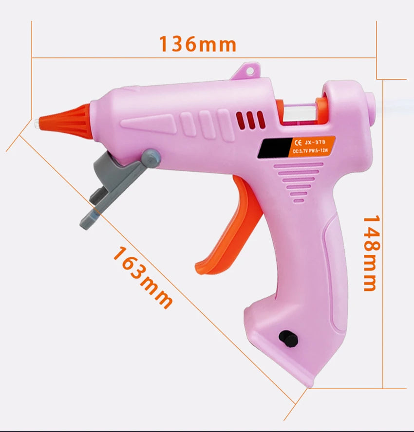 Hot Glue Gun, Rechargeable Hot Melt Glue Gun High Temperature Melting Glue Gun for Heavy Duty Tasks, Quick Repairs, DIY Projects