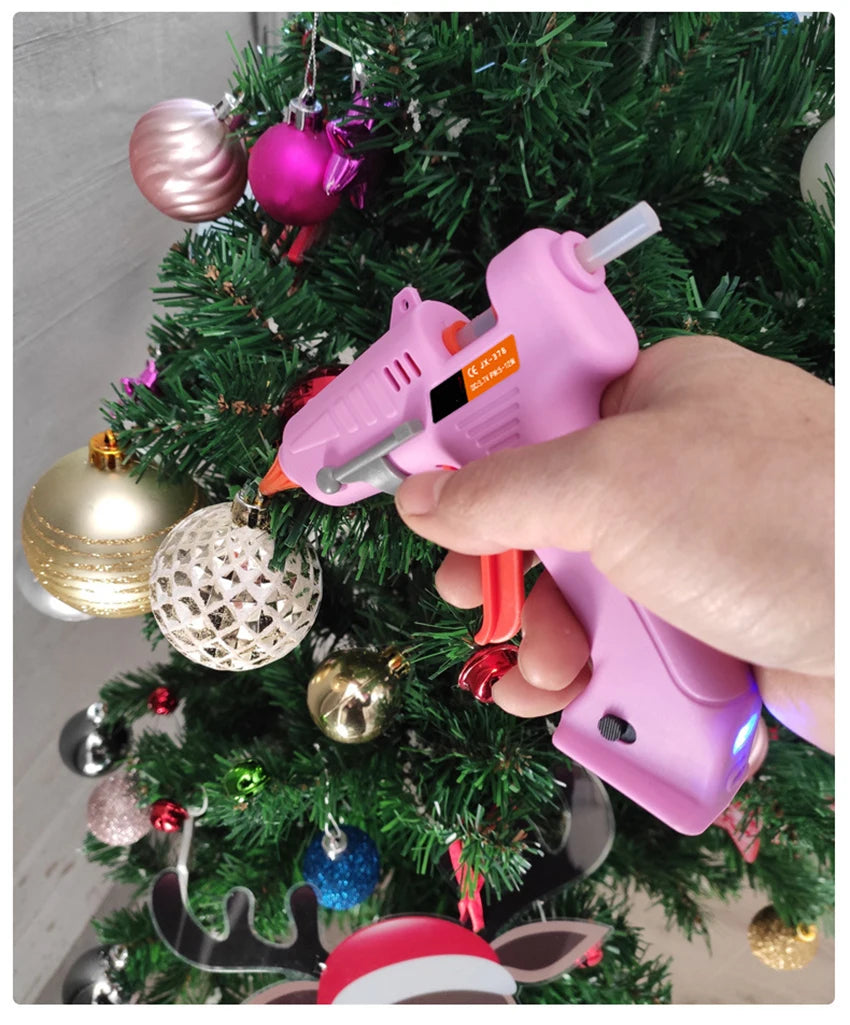 Hot Glue Gun, Rechargeable Hot Melt Glue Gun High Temperature Melting Glue Gun for Heavy Duty Tasks, Quick Repairs, DIY Projects
