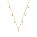 S925 Silver Choker Necklace with Water Drop Design