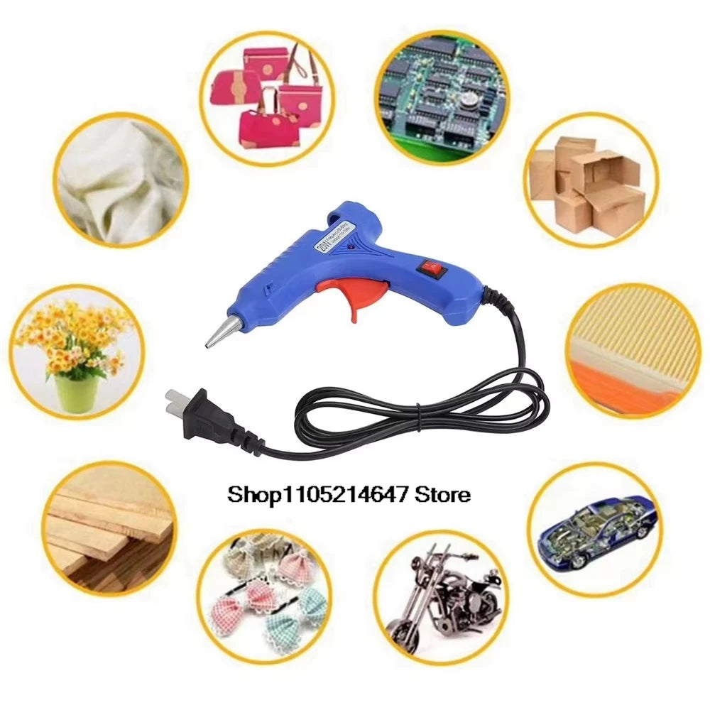 Hot Melt Glue Gun DIY Mini Household Industrial Guns Heat Temperature Thermo EU Electric Repair Tool Use 7mm Glue Sticks 20W
