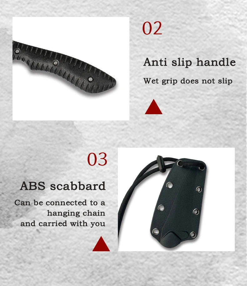 Outdoor knife hunting knives camping high quality profesional self-defense  multifunctional portable eating meat fruit knife