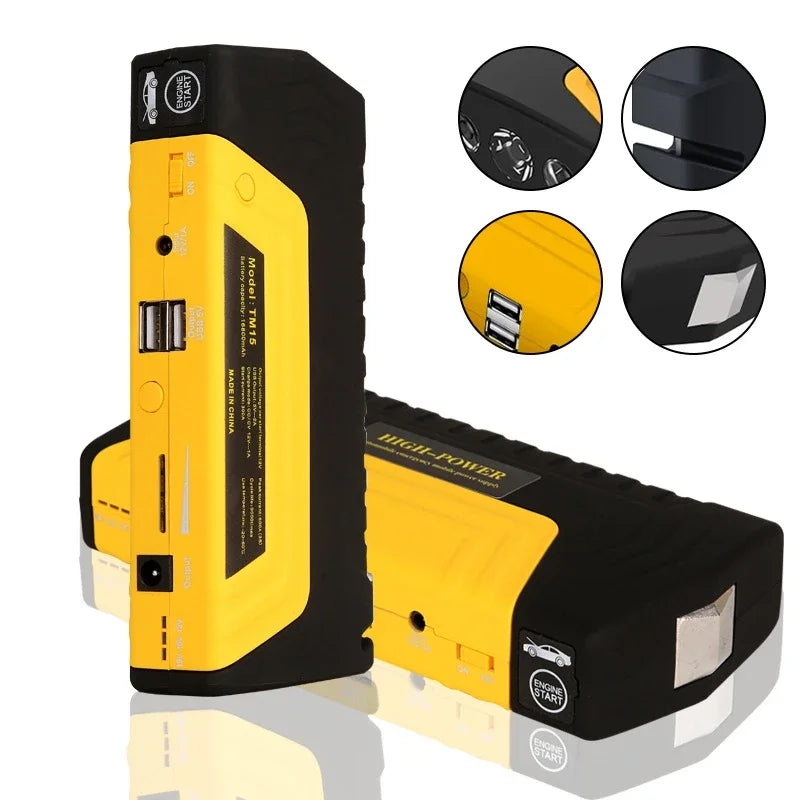 Car Jump Starter 12V 16800mAh Power Bank Portable Car Starting Device Booster Charger Emergency Car Battery Jumpstarter