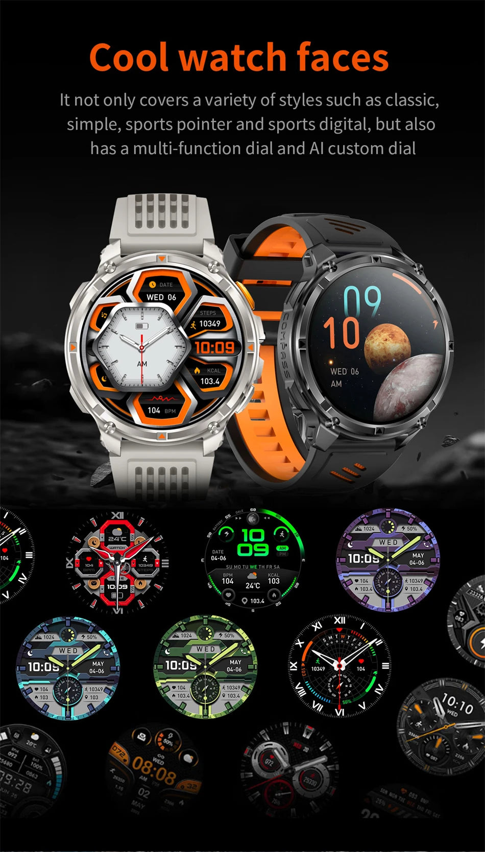 New T-Rex3 Ultra 1100mAh Battery Smart Watch GPS Track Compass IP69K Waterproof Sports tracker Outdoors Military Smartwatches