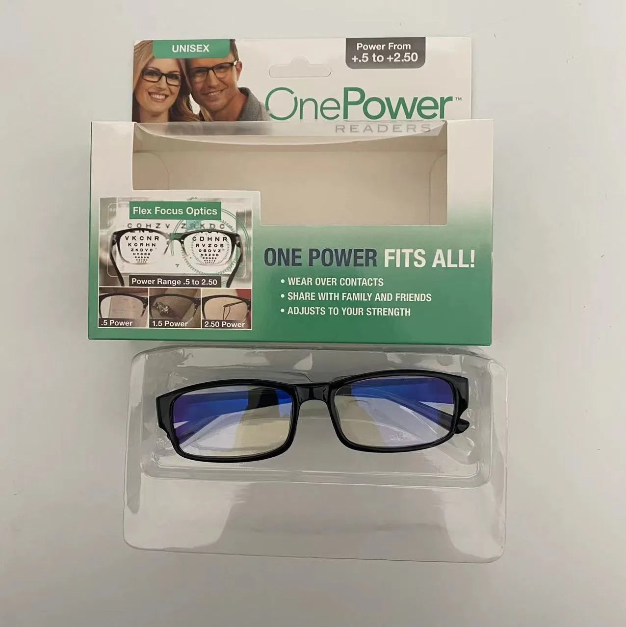Multifocal Reading Glasses Focus Auto Adjusting Optic One Power Readers Reading Glasses Ranges 2.0