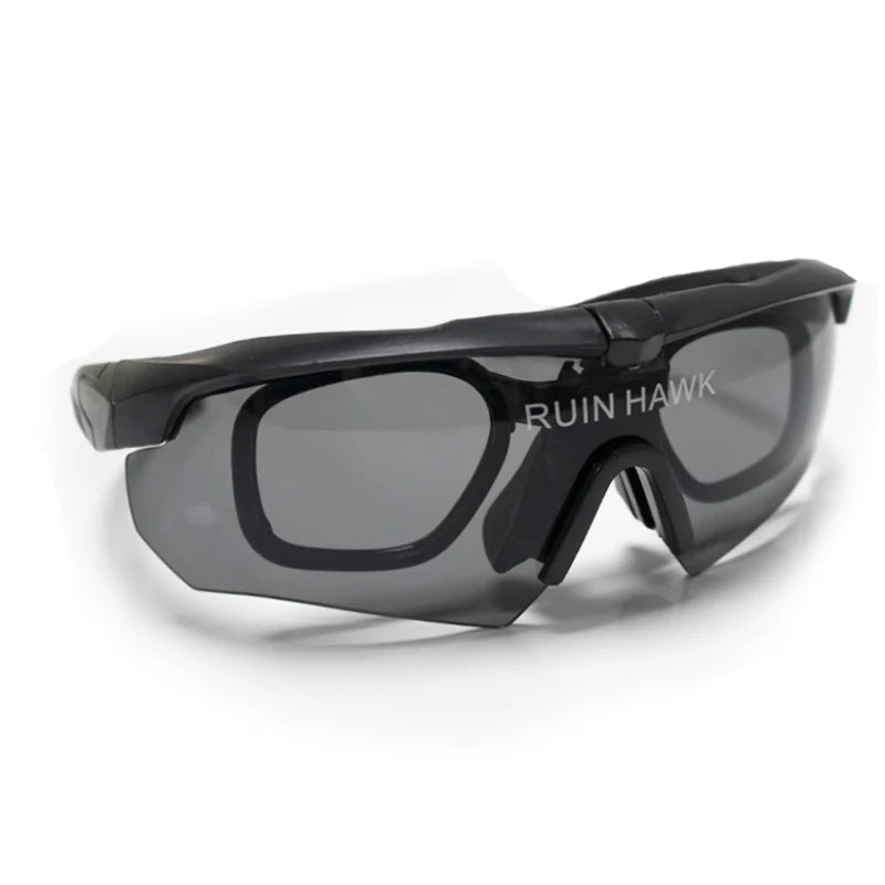 Tactical Glasses With Myopia Frame Sports Airsoft Hunting Mountaineering Goggles Shooting Military Equipment Sunglasses