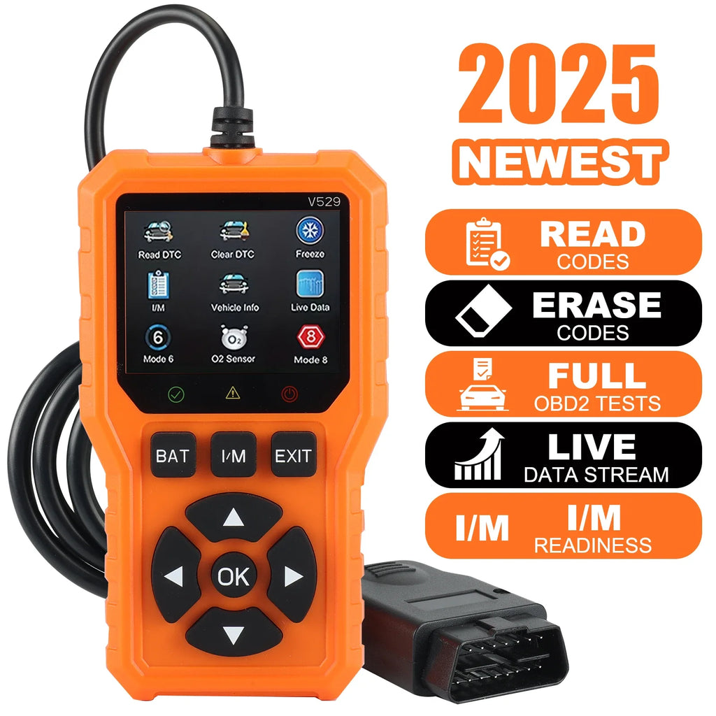 Car OBD2 scanner diagnostic tool is a comprehensive car code reader and engine fault scanner suitable for all vehicles