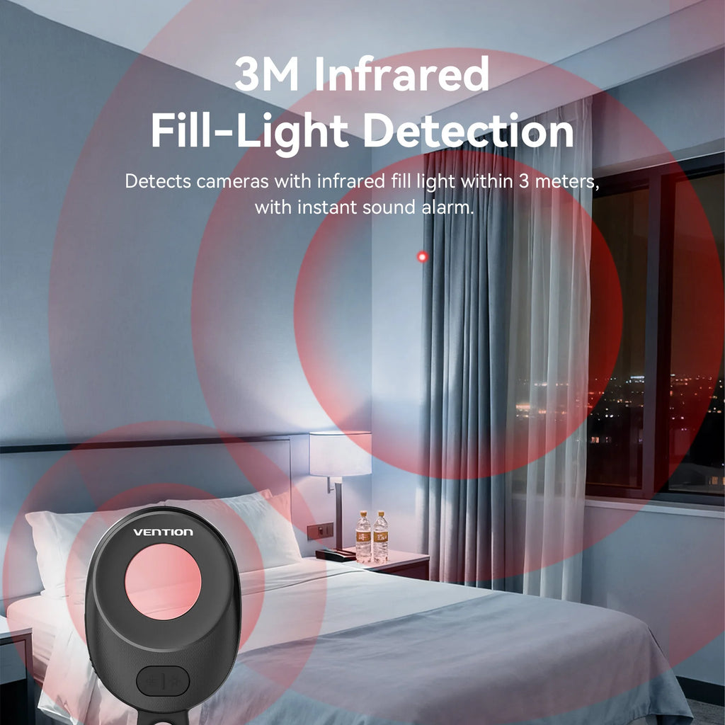 Vention Camera Detector Intelligent Hidden Camera Signal Security Alarm Anti Spy Candid Peeping Protection Detector ﻿