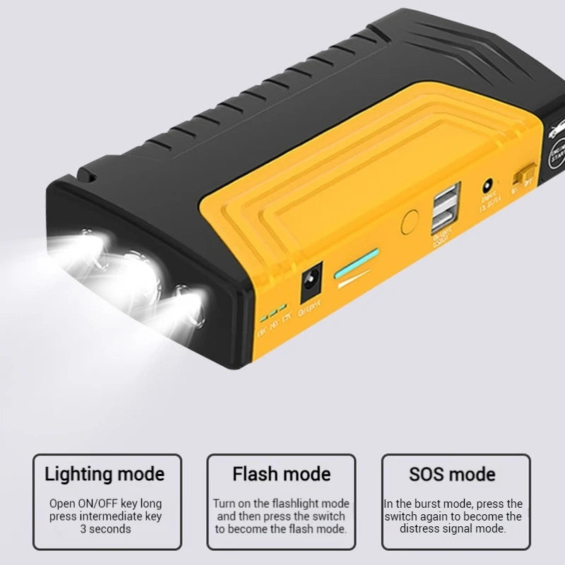 Car Jump Starter 12V 16800mAh Power Bank Portable Car Starting Device Booster Charger Emergency Car Battery Jumpstarter
