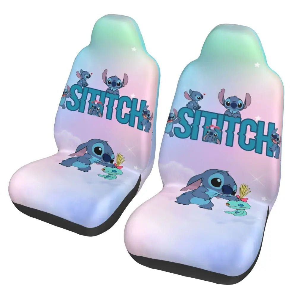 Stitches Car Accessory Seat Covers for Front Seats Interior Auto Truck Van SUV Cars High Quality Cover Set of 2