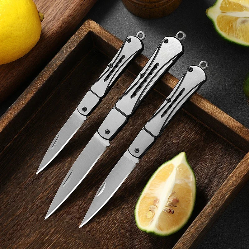 Outdoor Knife Hunting Knives Camping High Quality Profesional Self-defense  Multifunctional Portable Switch Blade Fruit Knife