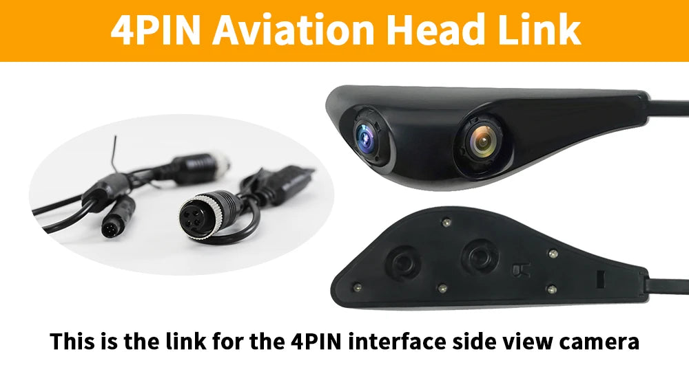 Carsanbo Car Side View Dual Lens Camera AHD 1080P Sedan Camera With Two Lenses RCA connector Rotatable Lens Design Camera