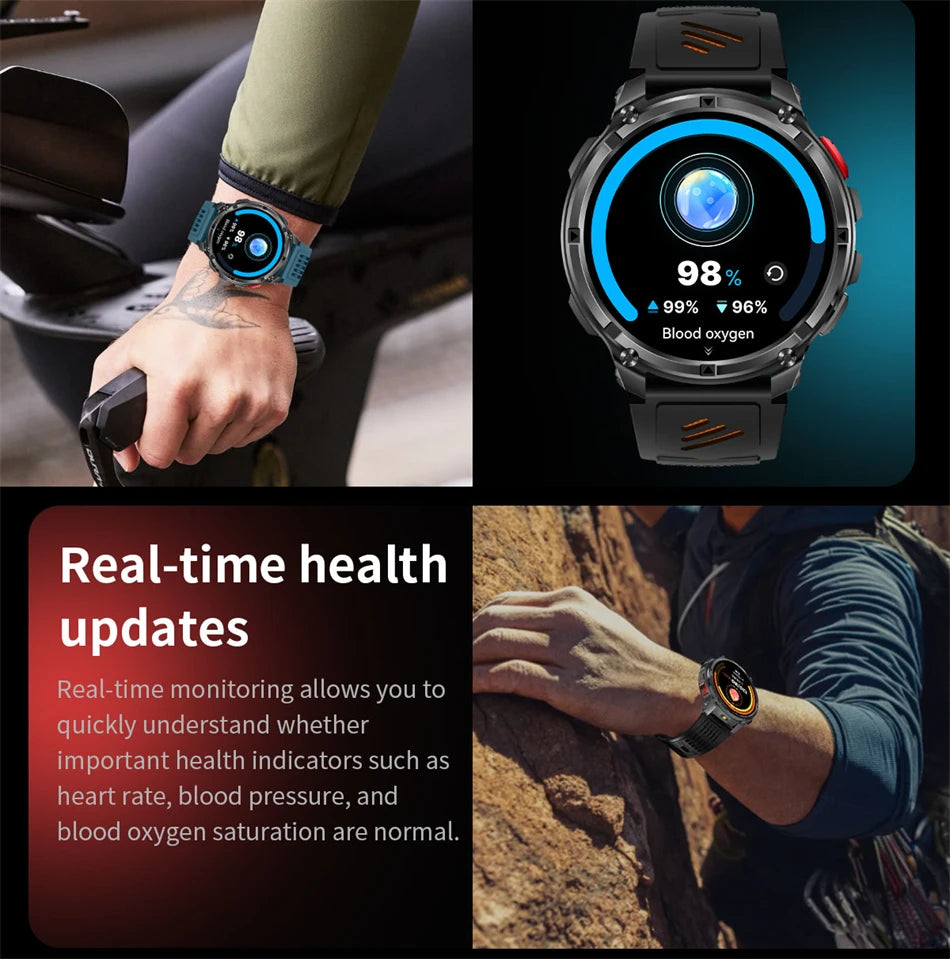 New T-Rex3 Ultra 1100mAh Battery Smart Watch GPS Track Compass IP69K Waterproof Sports tracker Outdoors Military Smartwatches