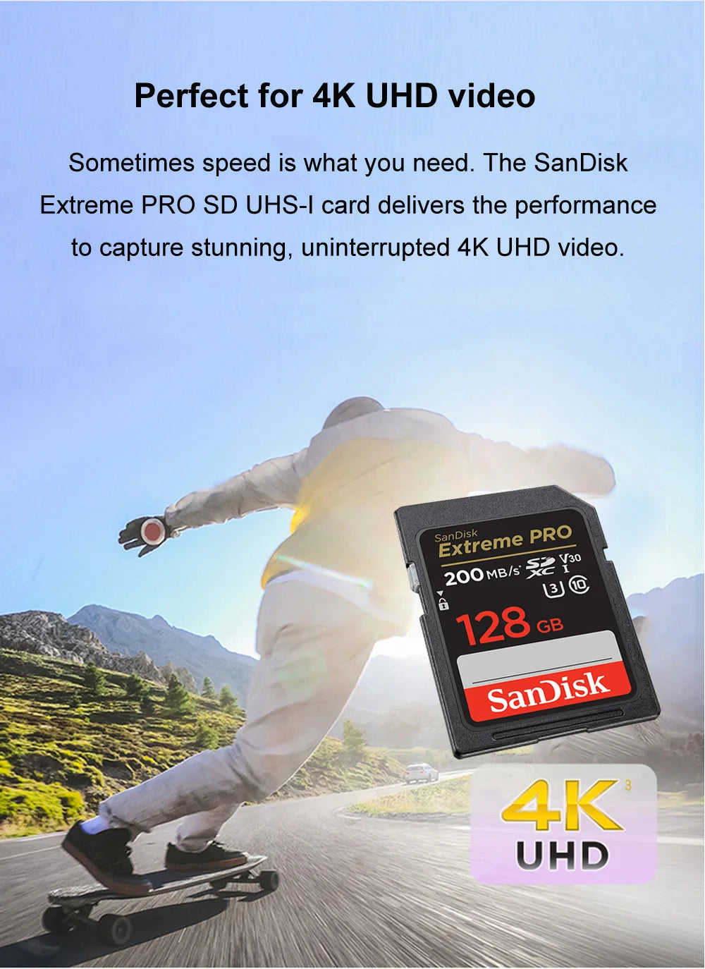 SanDisk Full-Size SD Card 32GB SDHC C10 64GB 128GB 256GB SDXC Card 512GB cartao de memoria carte sd tarjeta For HD video Camera