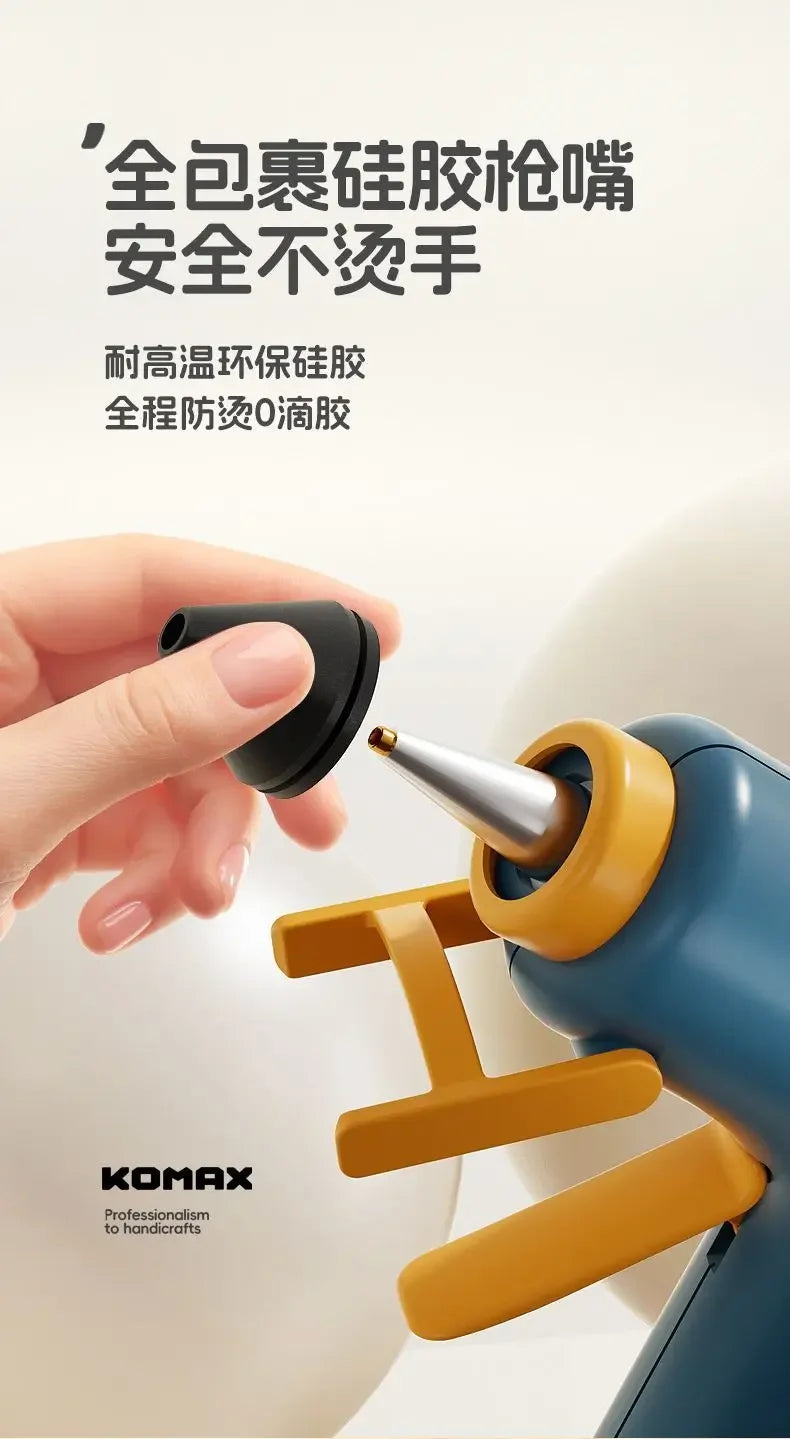 220V Powerful High Viscosity Glue Gun with 7mm Glue Sticks for Home Use And Kids DIY Handicrafts Affordable Craft Glue Gun