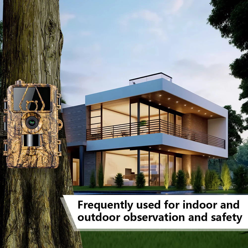 Trail Cam with 8K Video 60MP Images Night Vision Motion Activated Waterproof Wildlife Camera for Hunting Home Security Cameras