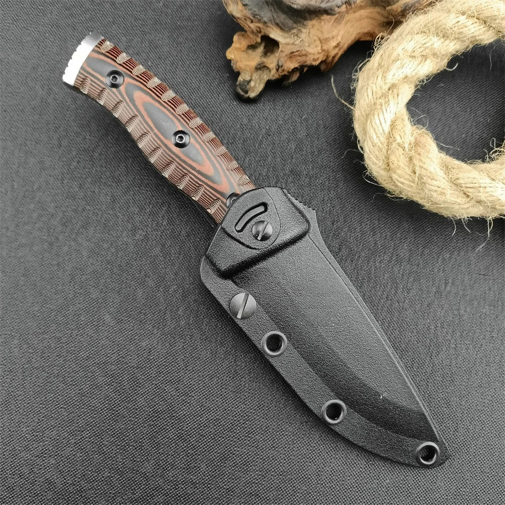 Hunting Knife with Sheath - BK-853 Fixed Blade knives, D2 Steel & G10 Handle for Camping, Survival, EDC Tactical Tool