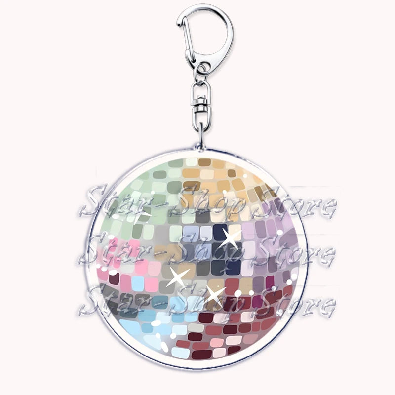 Popular Singer Keychains for Accessories Bag Folklore Eras Tour Evermore Reputation 1989 TTPD Keyring Jewelry Fans Lover Gifts
