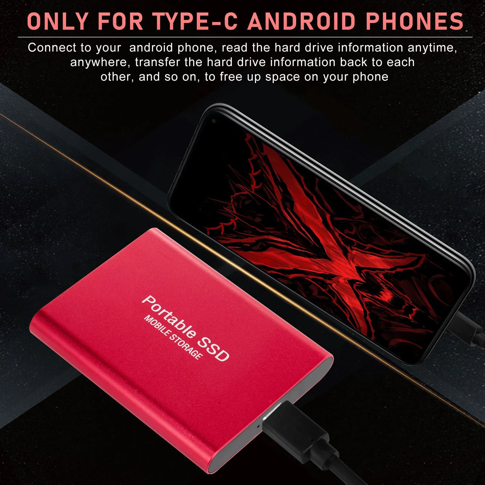 SSD High Speed Mobile Solid State Drive 16TB 8TB 2TB USB3.1 Portable Mobile Hard Drive