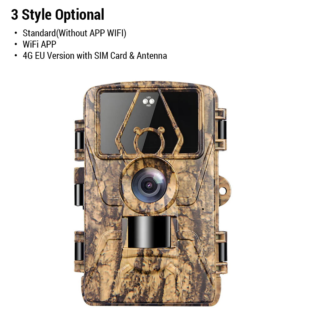 Trail Cam with 8K Video 60MP Images Night Vision Motion Activated Waterproof Wildlife Camera for Hunting Home Security Cameras