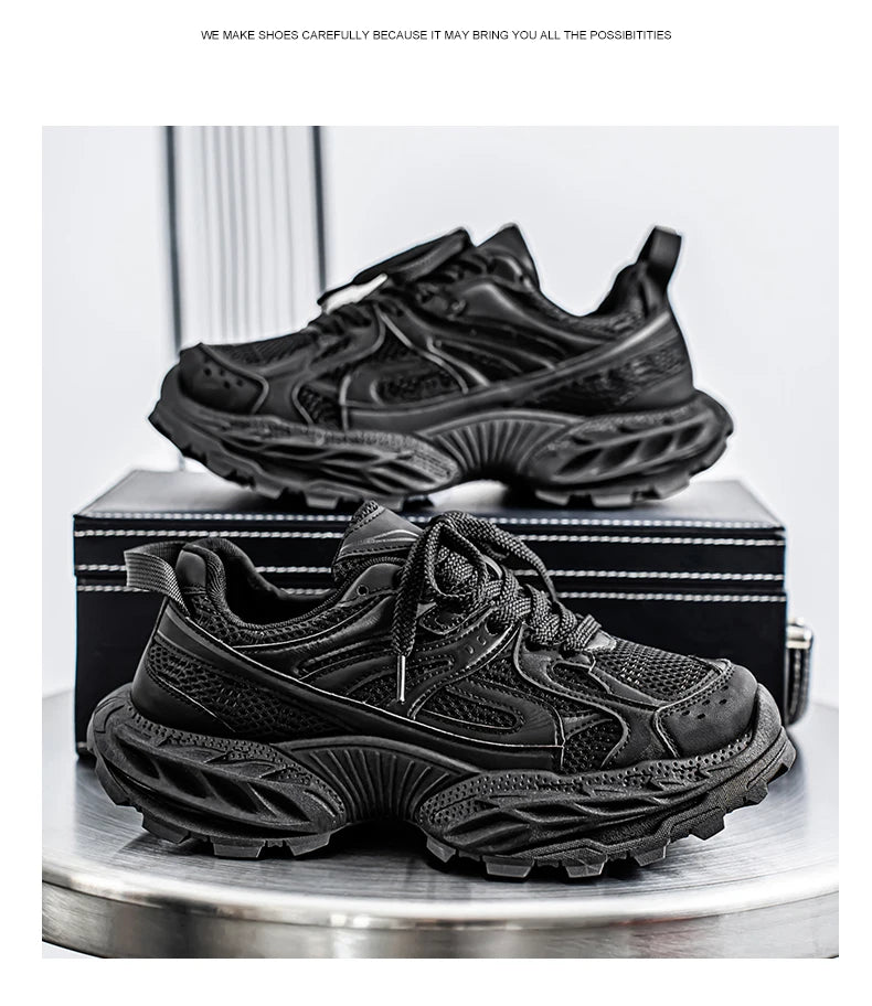 Sports and leisure shoes, men's shoes, marathon oversized air cushioned shoes, fly woven all season rubber, wear-resistant, anti