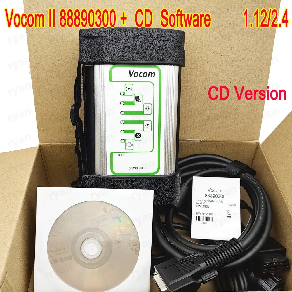 Best For Volvo Vocom 88890300 Heavy Duty Truck OBD 2 Scanner Optional PTT 2.8.15 SSD PTT1.12 CD Truck Diagnostic Tool