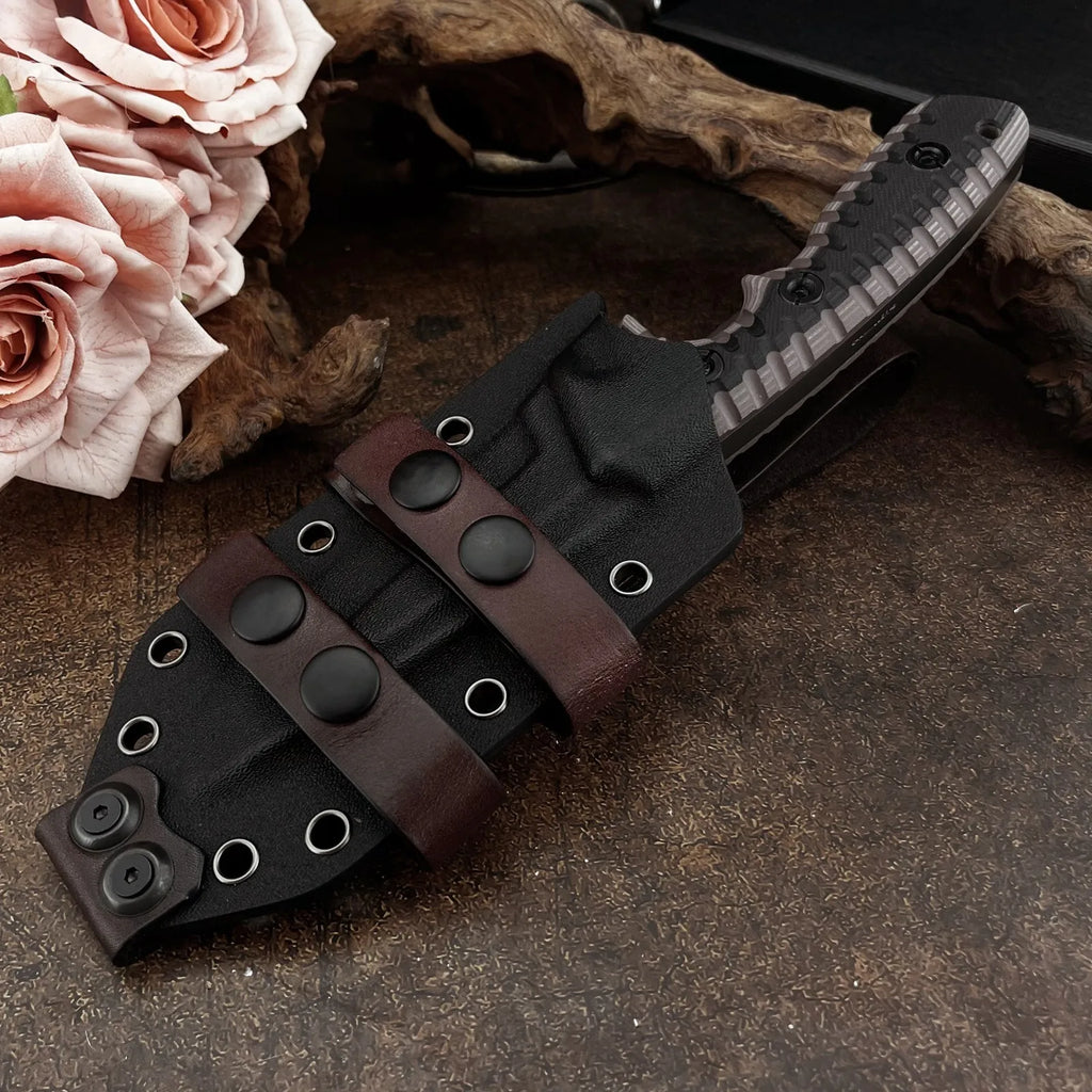 Hunting Knife 9Cr18Mov Blade Two-tone  Tool Bushcraft Military Straight Knives Tactical Fixed-blade G10 Handle EDC Outdoor