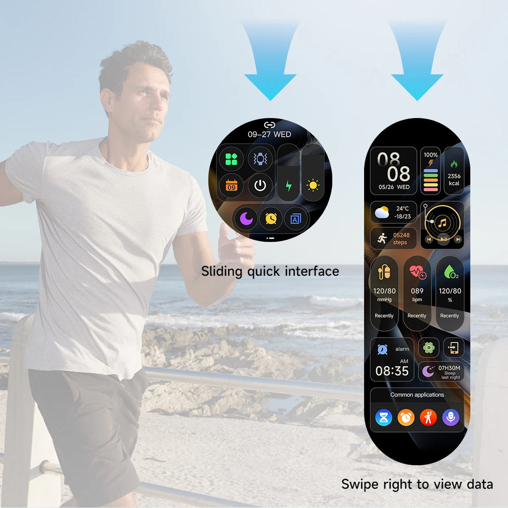 2025 New GT5 Pro GPS Track Compass Smart Watch Men 360*360 AMOLED Screen NFC BT Call Waterproof Health Monitor Man Smartwatches