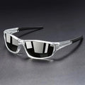 A pair of full-frame fashionable sports glasses, suitable for both men and women, ideal for cycling, running, and hiking.