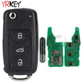 Fob Flip Remote Key for Volkswagen VW Passat Skoda Sedan Polo Beetle Golf 4 5 6 Eos Jetta Tiguan Rapid 433MHz ID48 Hu66 Car Keys
