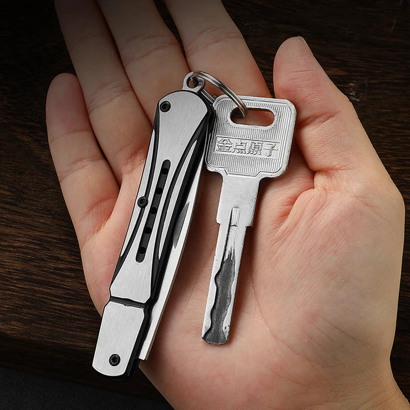 Outdoor knife hunting knives camping high quality profesional self-defense  multifunctional portable switch blade fruit knife