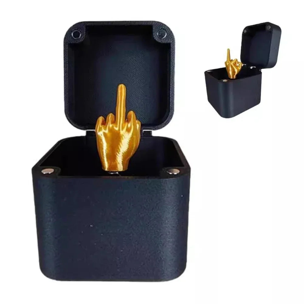 Middle Finger Surprise Gift Boxs Christmas Fun Prank Gift Offices Desk Home Decor Gift Decoration Toys Children Miniature Items