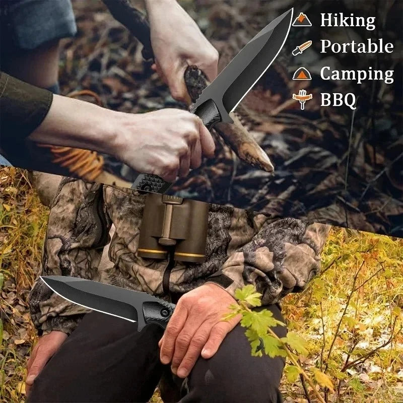 High Hardness Camping Hunting Butcher Knife for Cutting Meat Outdoor Hiking Portable Practical Fixed Blade Knives with K Sheath