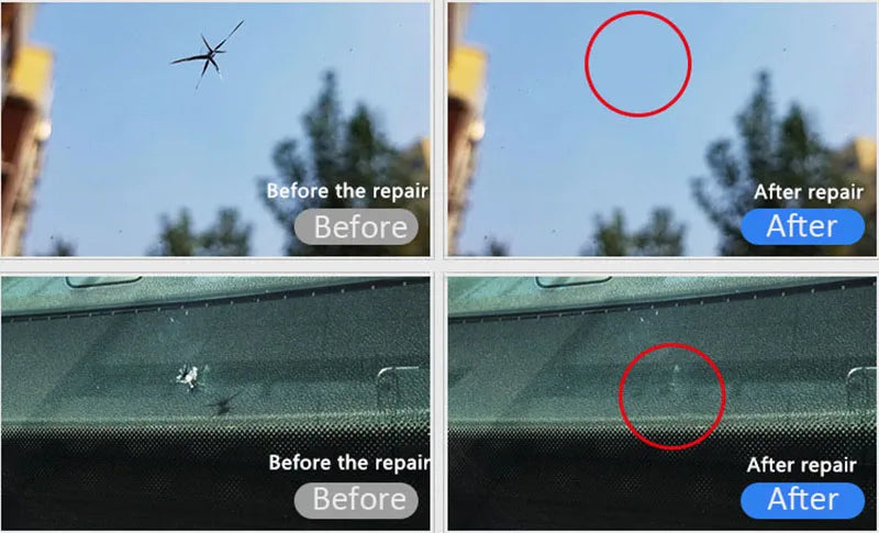 Windshield Repair Kit Cracked Glass Repair Fluid Quick Fix DIY Tool Auto Glass Windshield Window Crack Scratch Repair Kit
