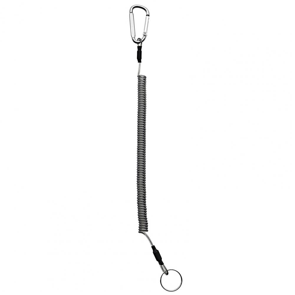 Keychains Anti-lost Rope Retractable with Keyring Carabiner Theftproof Coiled Spring Fishing Pliers Anti-lost Safety Lanyard