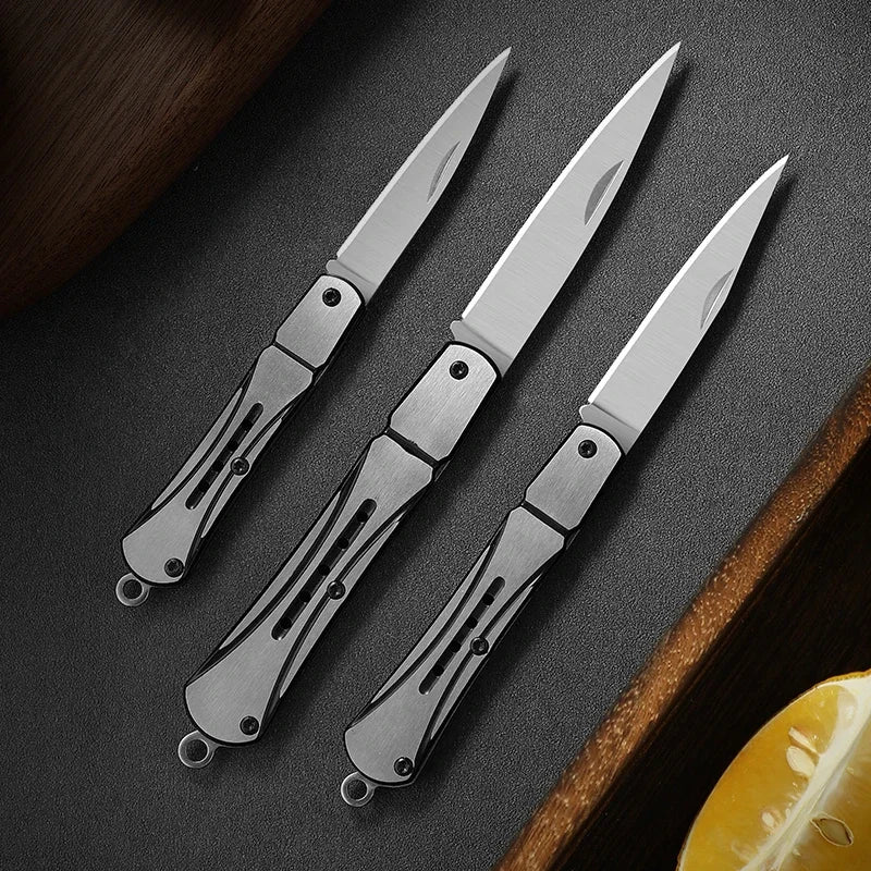 Outdoor Knife Hunting Knives Camping High Quality Profesional Self-defense  Multifunctional Portable Switch Blade Fruit Knife